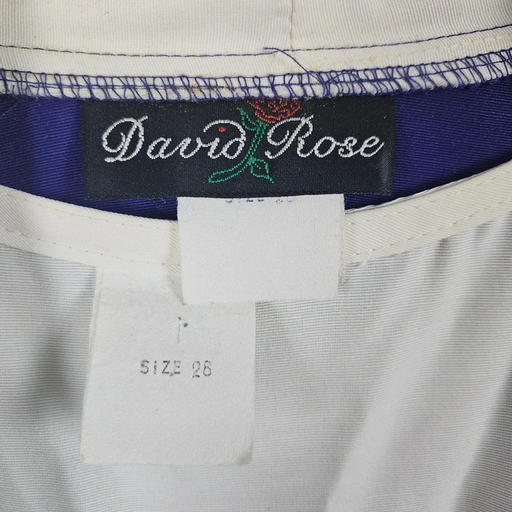 David Rose Women's 2-Pc Dress & Robe/Jacket Set Size 26‎ Purple White Vintage
